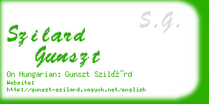 szilard gunszt business card